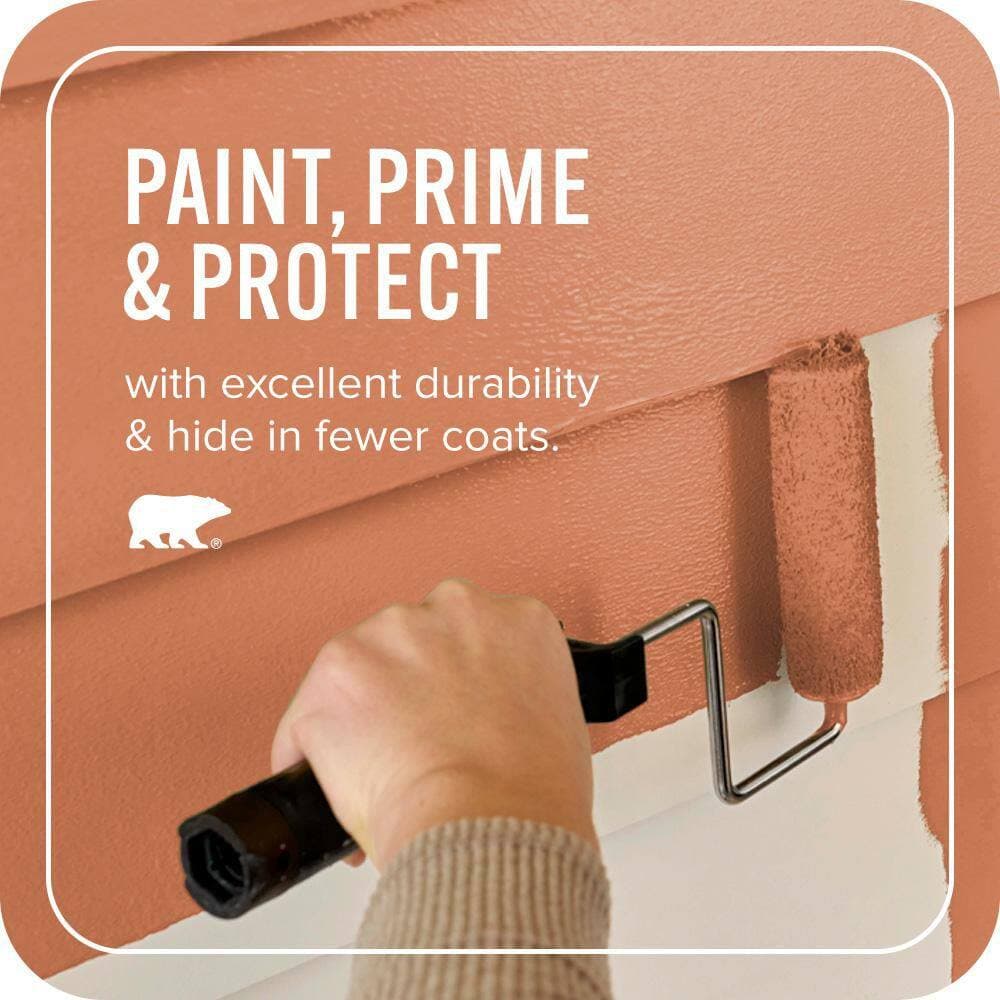 BEHR ULTRA 5 gal. #PMD-103 Sweet Carrot Semi-Gloss Enamel Exterior Paint & Primer (3)