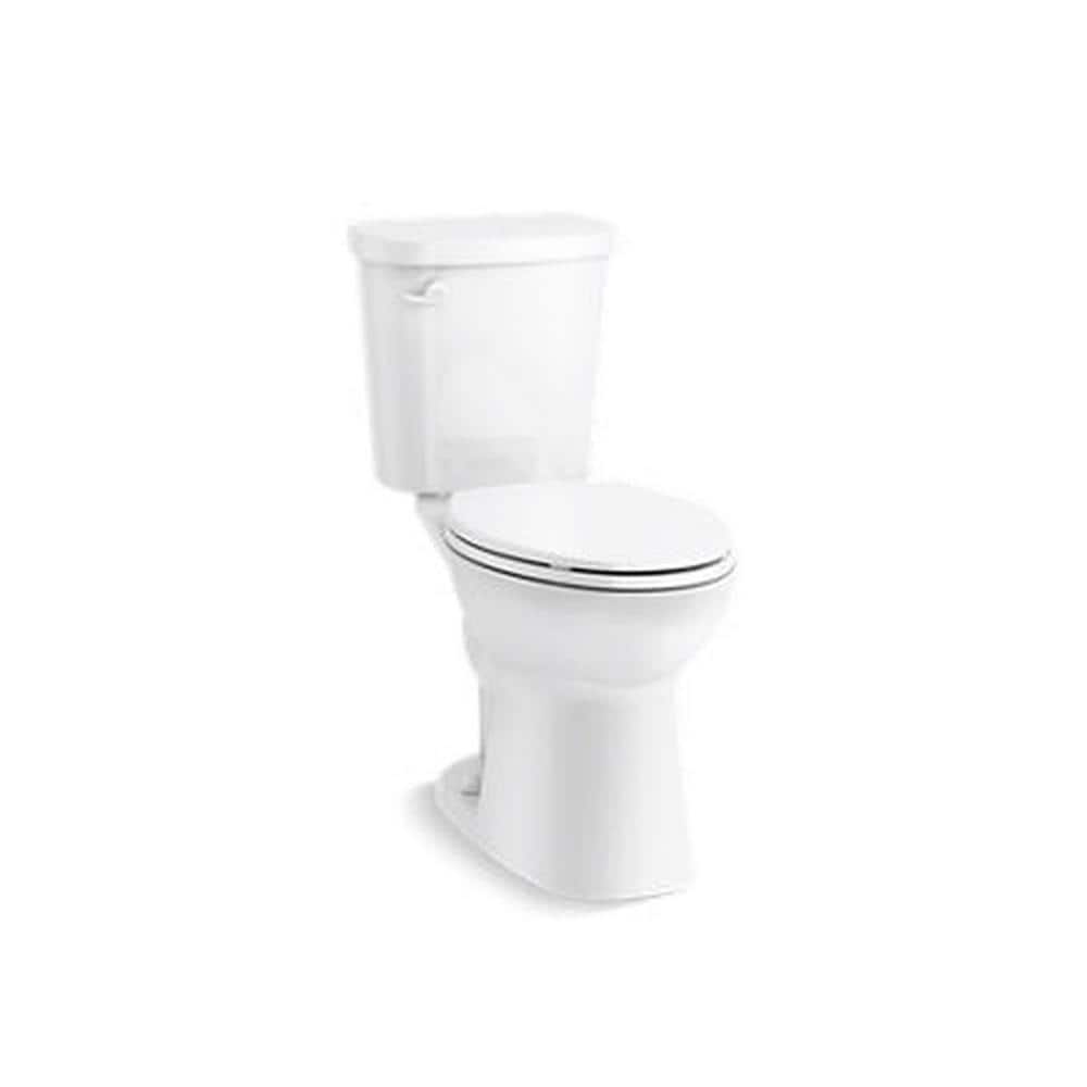 KOHLER Valton 12 in. Rough-in Elongated Chair Height Toilet Bowl Only in White, Seat Not Included (3)