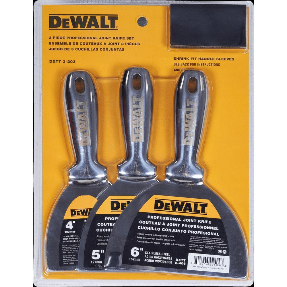 DEWALT 4/5/6 in. Welded Stainless Steel Joint Knife Set