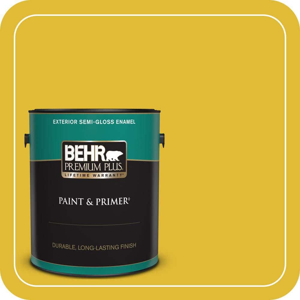 BEHR PREMIUM PLUS 1 gal. #P310-7 Solarium Semi-Gloss Enamel Exterior Paint & Primer
