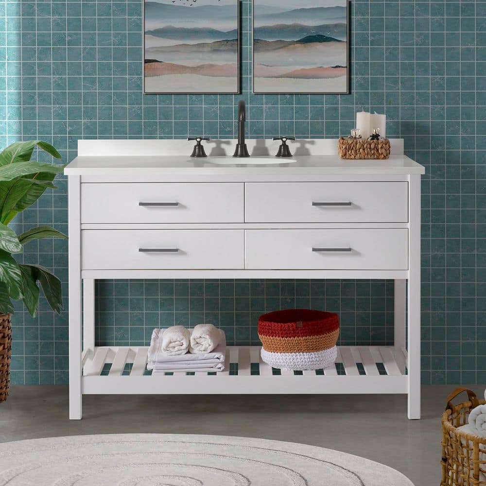 Alaterre Furniture Harrison W 21 in. D 34 in. H Bath Vanity Cabinet without Top (2)