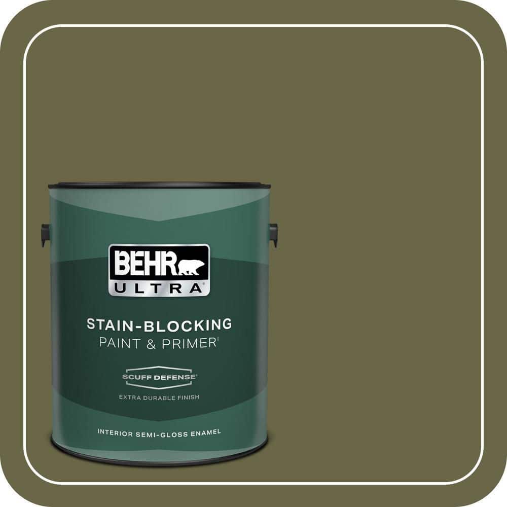 BEHR ULTRA 1 gal. #S350-7 Cedar Glen Extra Durable Semi-Gloss Enamel Interior Paint & Primer
