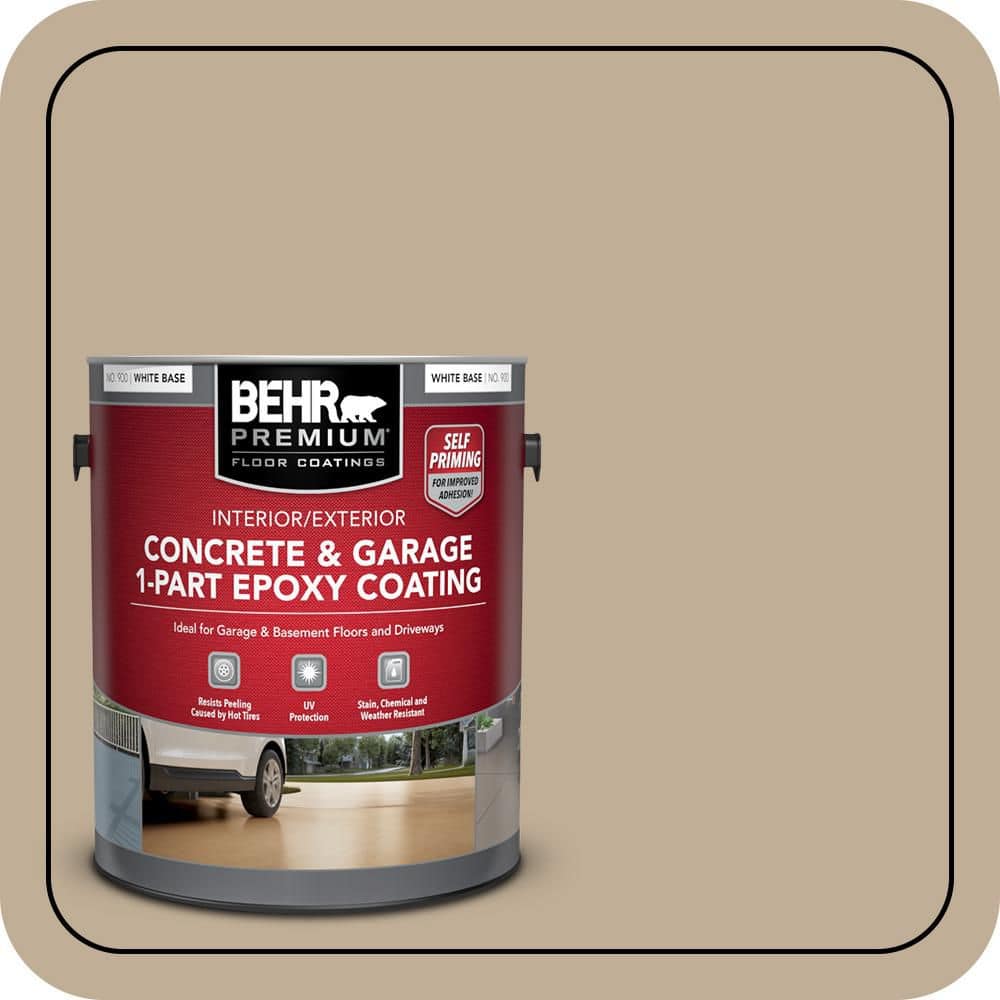 BEHR PREMIUM #PPU7-07 Self-Priming 1-Part Epoxy Satin Interior/Exterior Concrete and Garage Floor Paint (1)