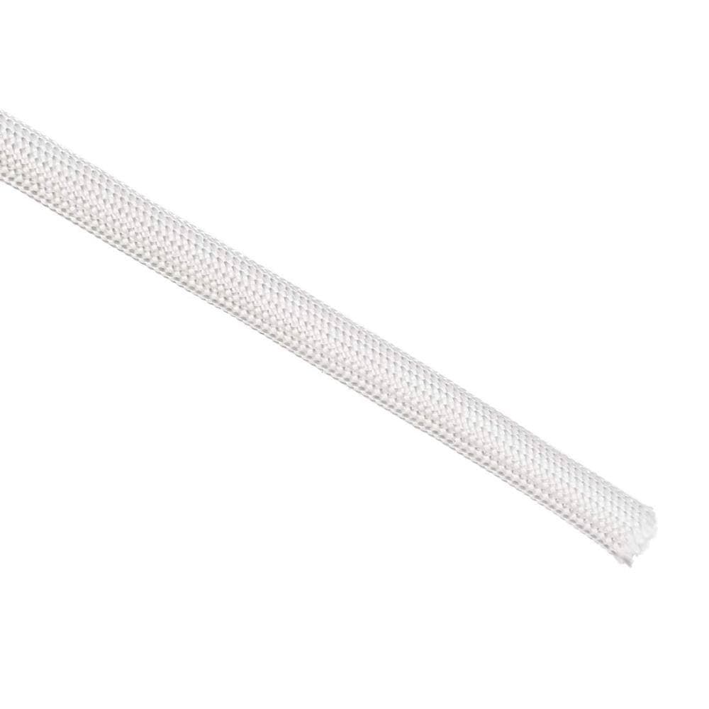 Unbranded High-Temp Fiberglass Insulation Braid Sleeve 16.4 ft Length, 5 mm ID Heat Shield for Wires, Motors (1)