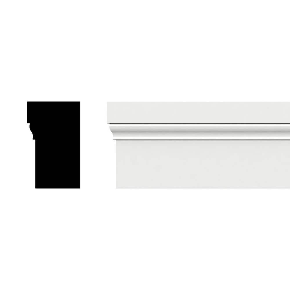 Ekena Millwork 2 in. x 1-1/4 in. x 96 in. Brick Mould, PVC (1)