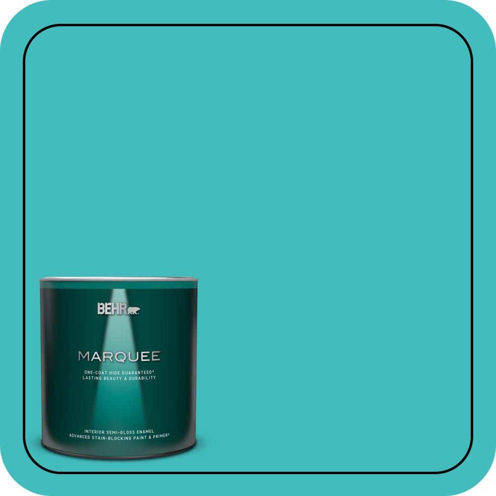 BEHR MARQUEE 1 qt. #P460-4 Lagoon Rock Semi-Gloss Enamel Interior Paint & Primer