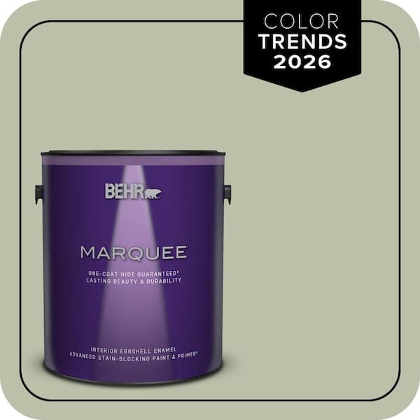 BEHR MARQUEE 1 gal. #S380-3 Urban Nature One-Coat Hide Eggshell Enamel Interior Paint & Primer (2)