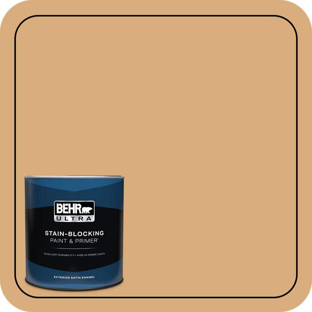 BEHR ULTRA 1 qt. #PPU6-05 Cork Satin Enamel Exterior Paint & Primer (1)
