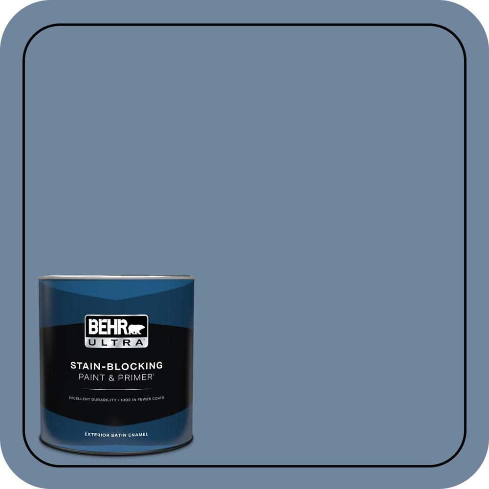 BEHR ULTRA 1 qt. #S520-5 Thundercloud Satin Enamel Exterior Paint & Primer