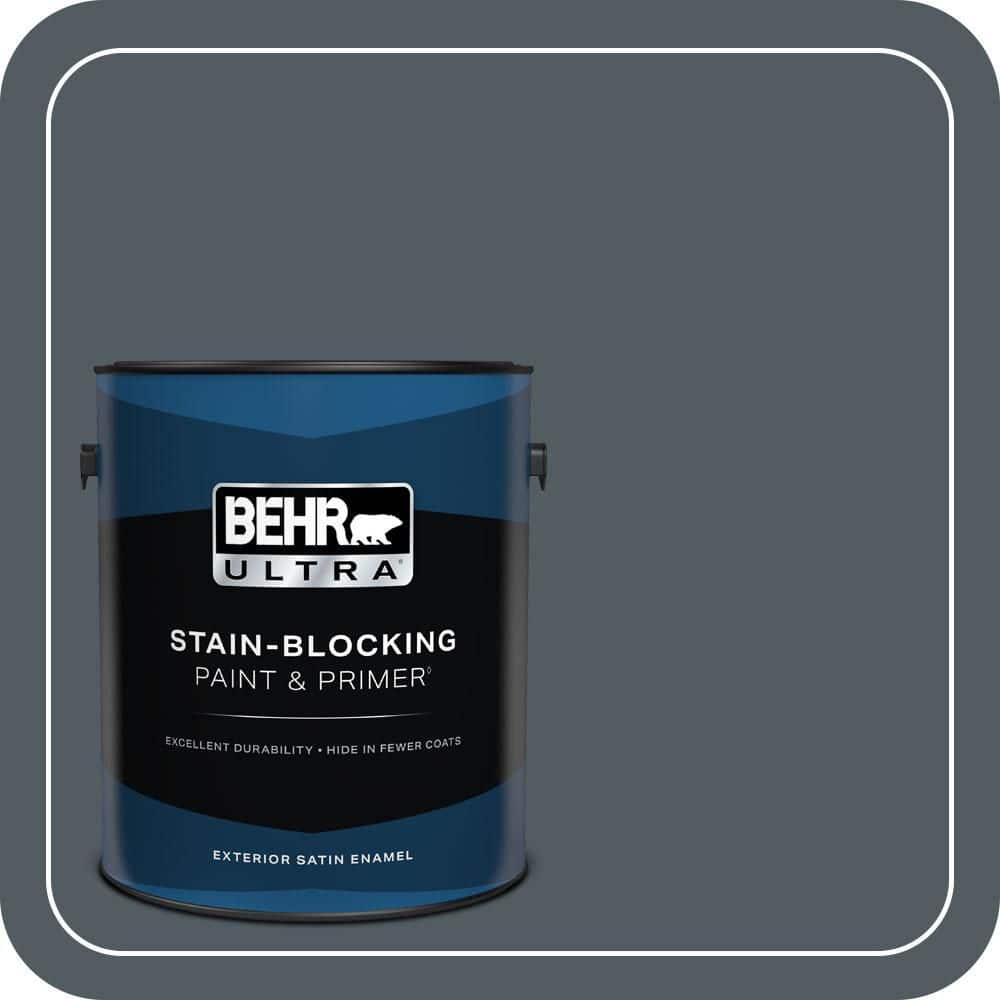 BEHR ULTRA 1 gal. #PPU25-21 City Rain Satin Enamel Exterior Paint & Primer