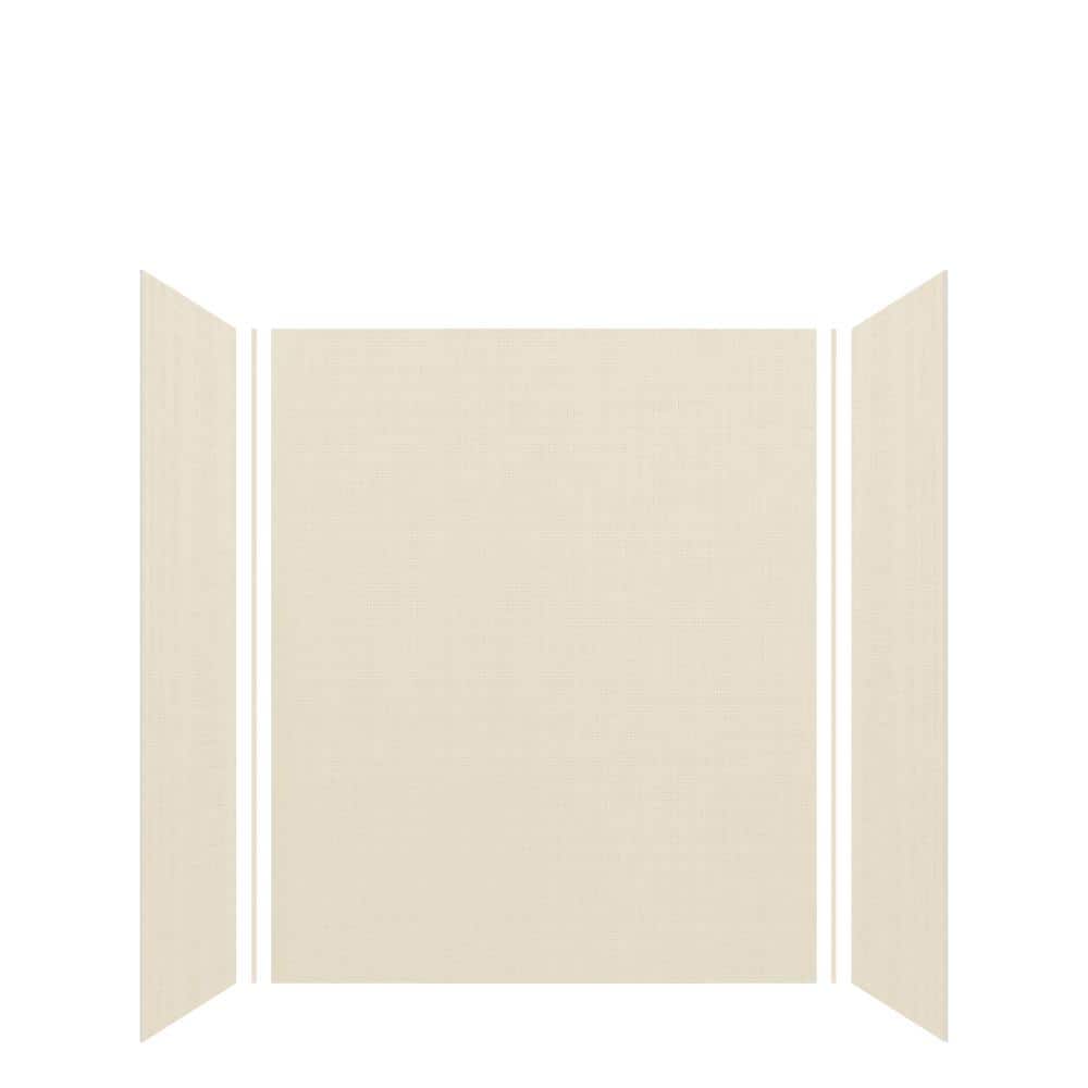 Transolid Expressions 36 in. x 60 in. x 72 in. 3-Piece Easy Up Adhesive Alcove Shower Wall Surround in Cameo (3)