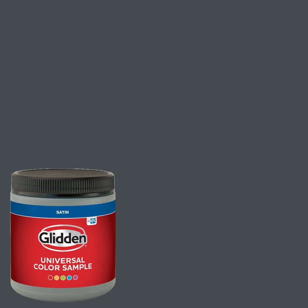 Glidden 8 oz. PPG1012-7 Black Forest Satin Interior Paint Sample (1)