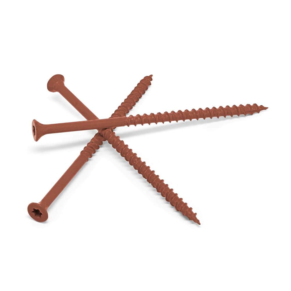 DECKMATE #9 x 3-1/2 in. Red Torx Flat-Head Wood Deck Screw (5 lbs. / 280-Piece) (2)