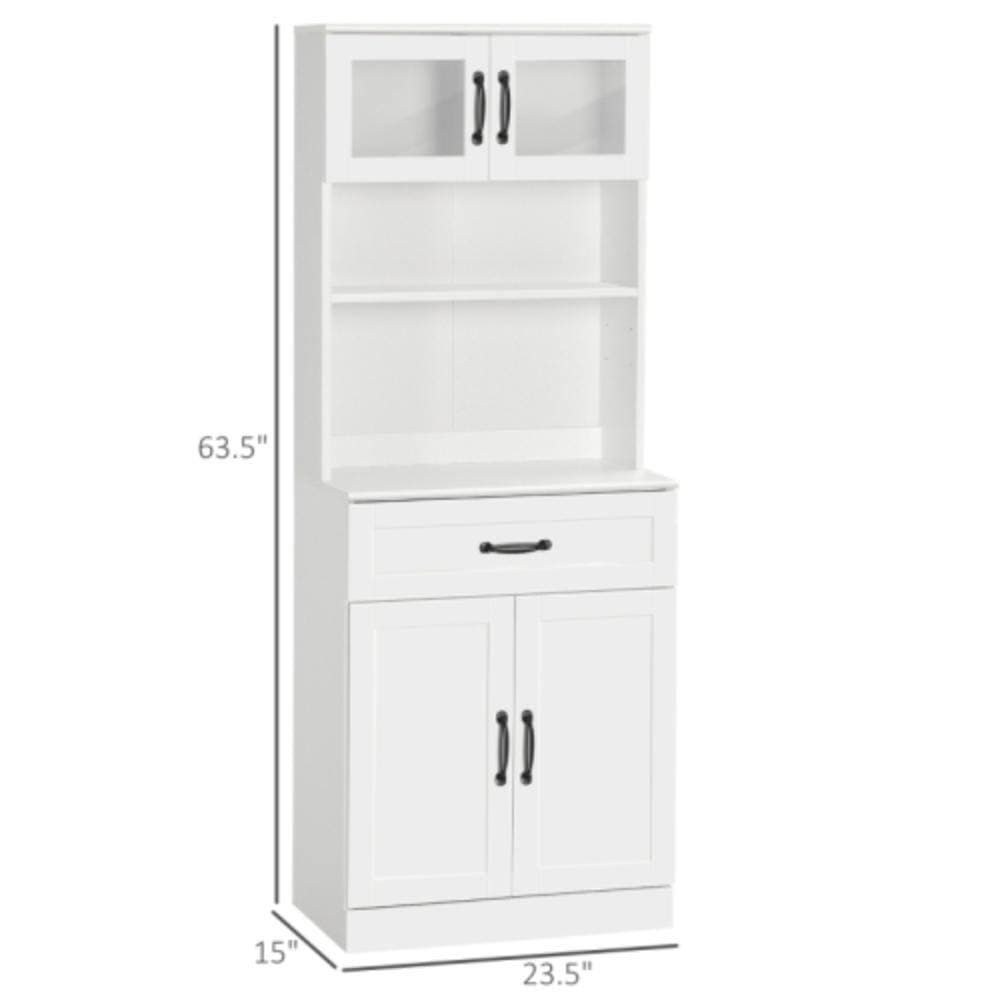 Unbranded 23.5 in. W x 15 in. D x 63.5 in. H Bathroom White Linen Cabinet (2)