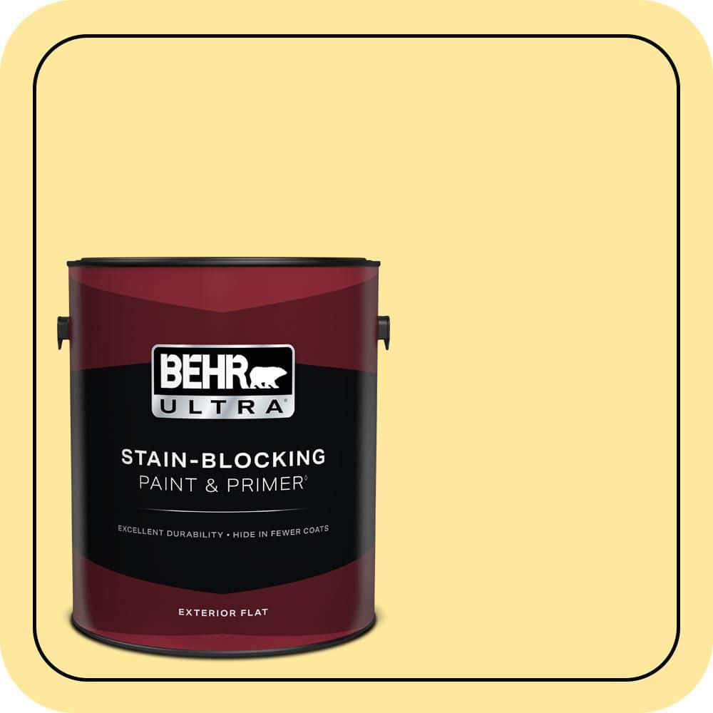 BEHR ULTRA 1 gal. #P300-4 Rise and Shine Flat Exterior Paint & Primer