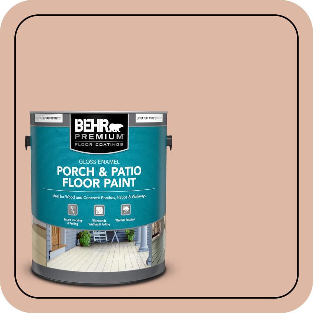 BEHR PREMIUM 1 gal. #ECC-60-1 Coral Bay Gloss Enamel Interior/Exterior Porch and Patio Floor Paint