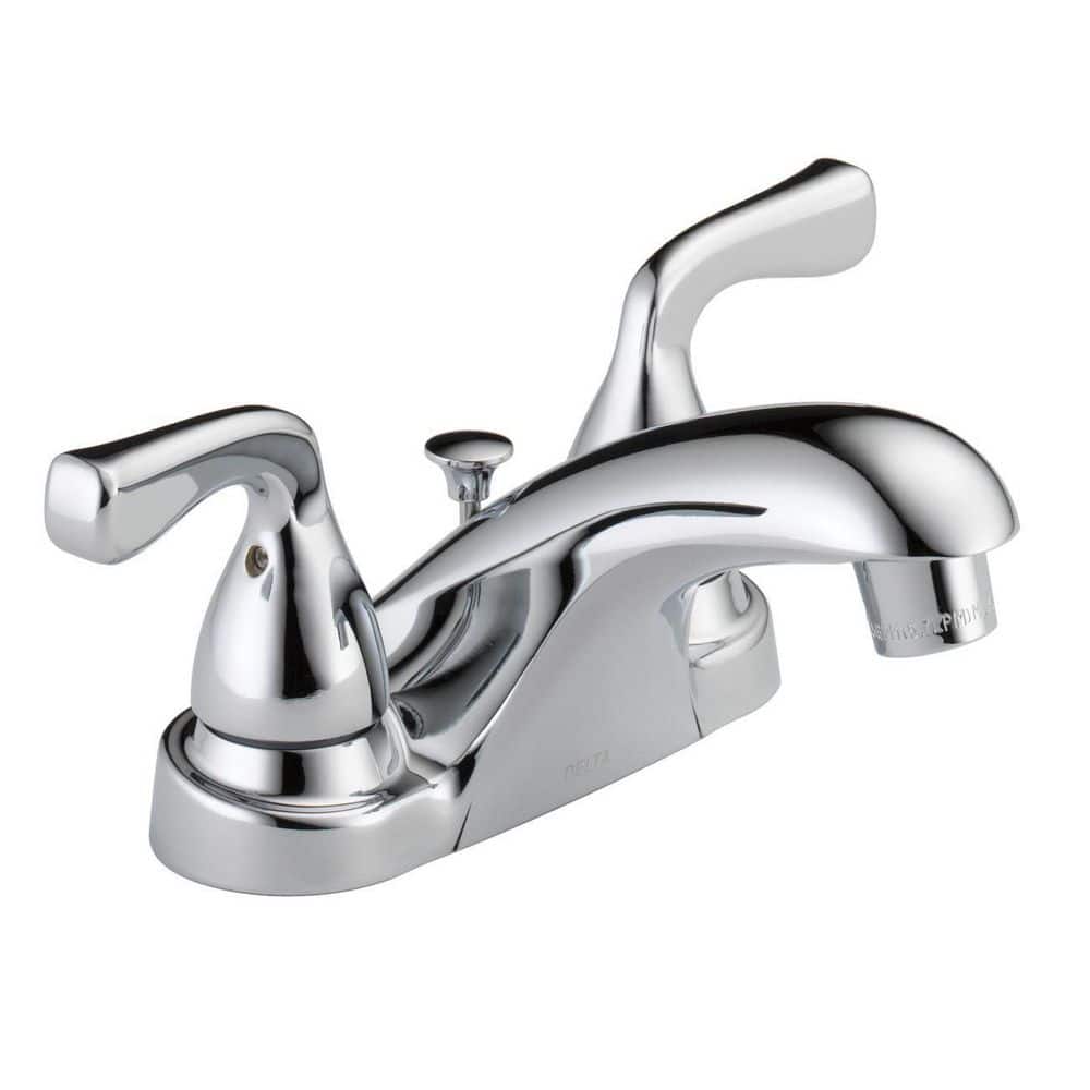Delta Foundations 4 in. Centerset Double Handle Bathroom Faucet in Polished Chrome (2)