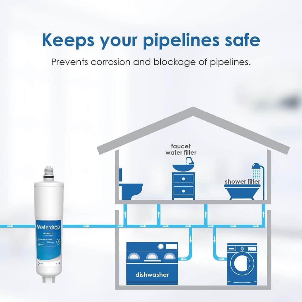 Waterdrop All-in-One Water Care Set: WD-X16 Tankless RO System (11-Stage, BPA-Free) and 3-Pack AP431-3 Hot Water Scale Inhibitor (3)