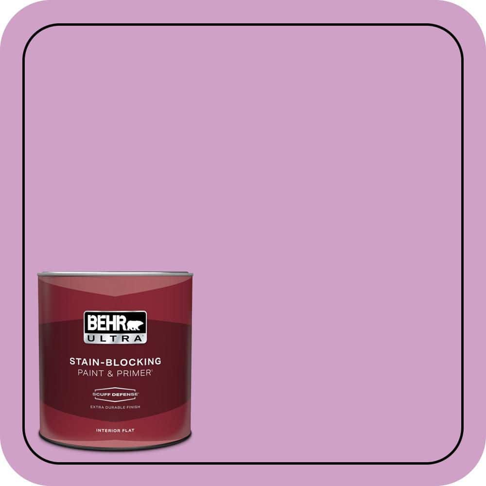 BEHR ULTRA 1 qt. #670B-4 Geranium Bud Extra Durable Flat Interior Paint & Primer