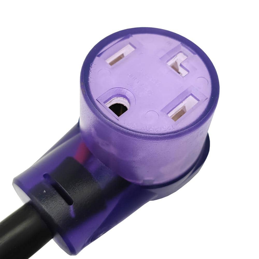 parkworld 4 ft. 10/4 30 Amp 125/240-Volt 4-Prong Indoor/Outdoor NEMA 14-30 Dryer Extension Cord with Lighted End, Black, UL Listed (3)