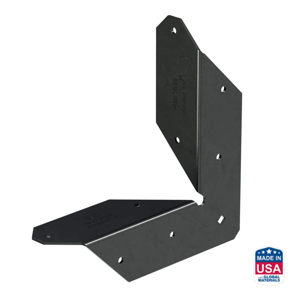 Simpson Strong-Tie Outdoor Accents ZMAX, Black Powder-Coated Rigid Tie Angle for 2 x 2 Joist/Post (1)