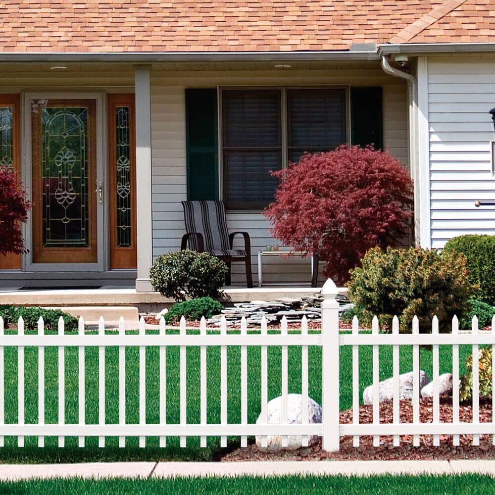 Veranda 3 ft. H x 8 ft. W White Vinyl Chelsea Fence Panel (2)