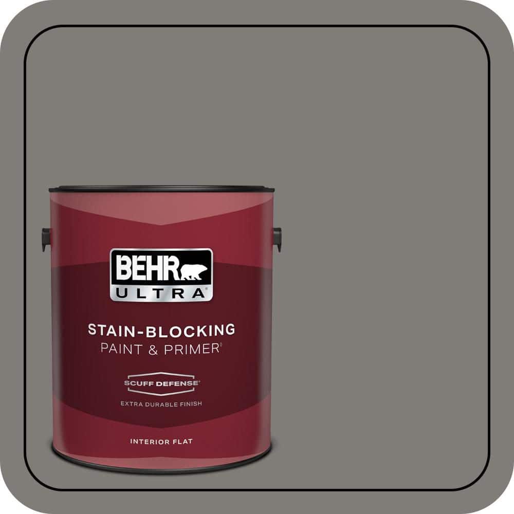 BEHR ULTRA 1 gal. #PPU24-21 Greyhound Extra Durable Flat Interior Paint & Primer (1)