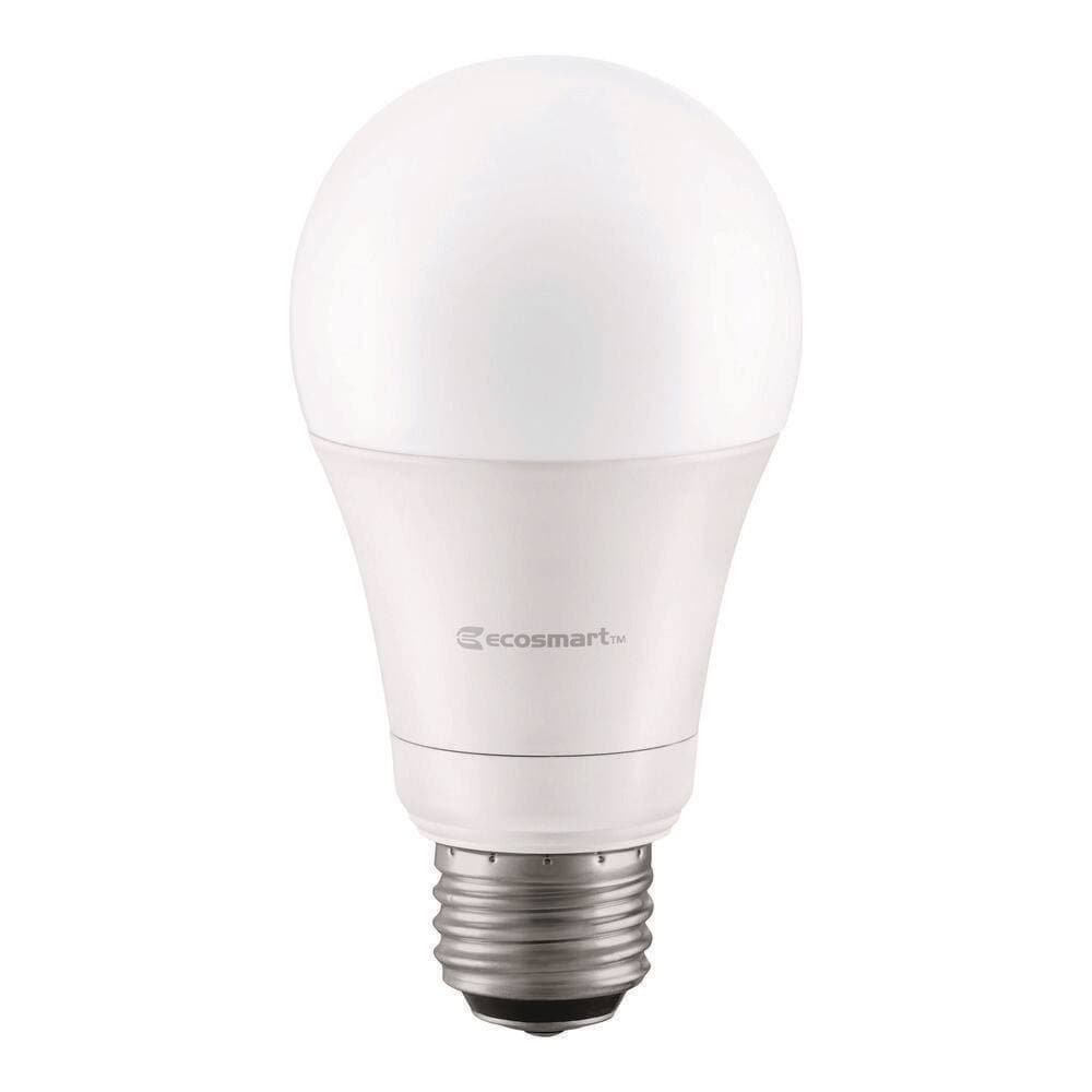 EcoSmart 40/60/100-Watt Equivalent A19 Non-Dimmable LED Light Bulb with Selectable Color Temperature 3 Way (2-Pack) (4)