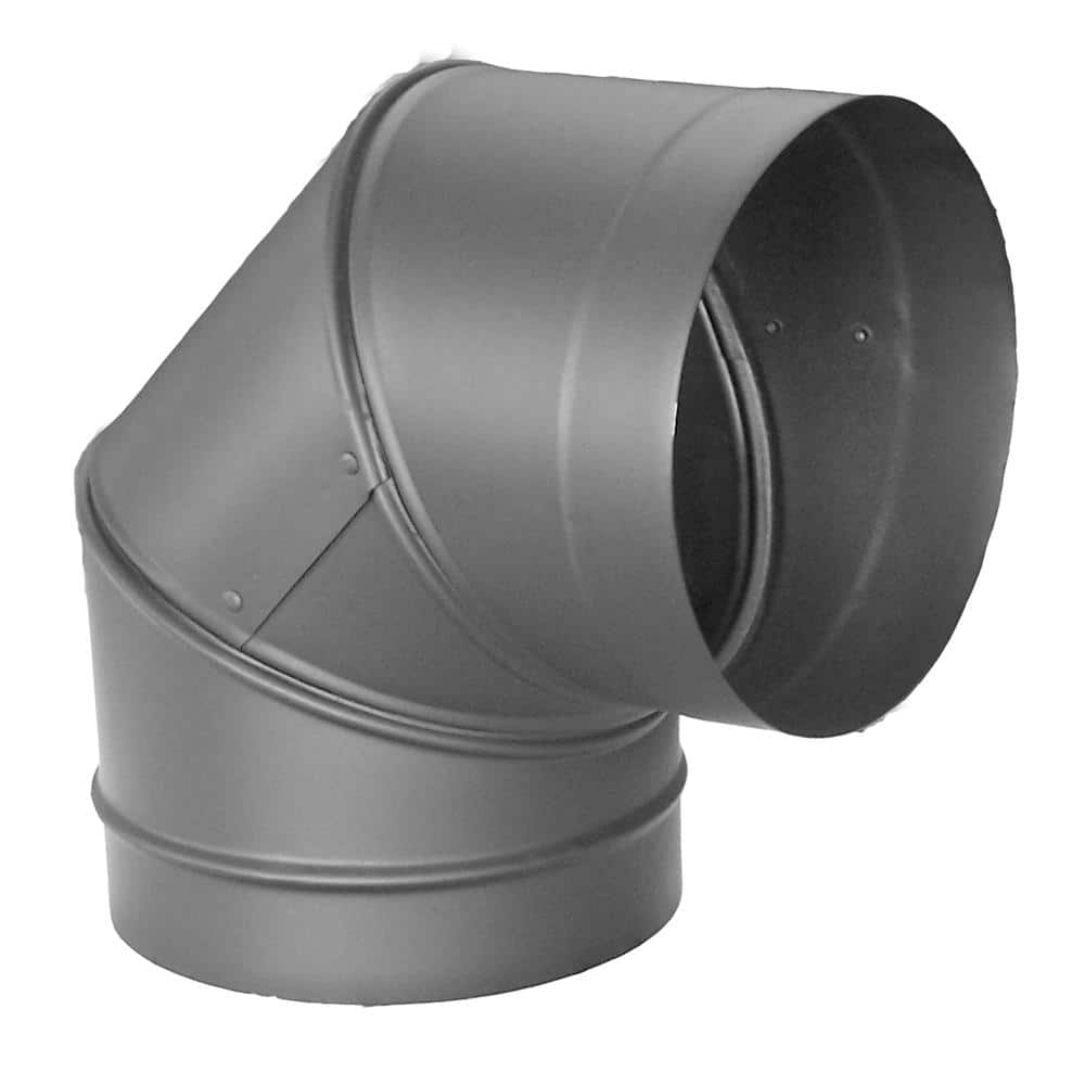 DuraVent DuraBlack Stove Pipe 6in.  Diameter 90° Elbow