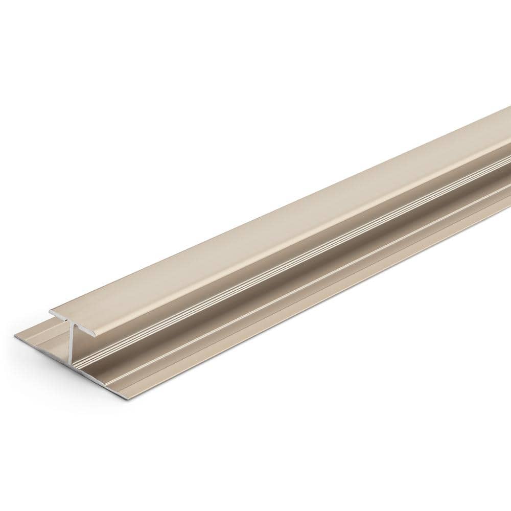 TrimMaster Satin Nickel 8mm x 84 in. Aluminum T-Mold Floor Transition Strip (2)