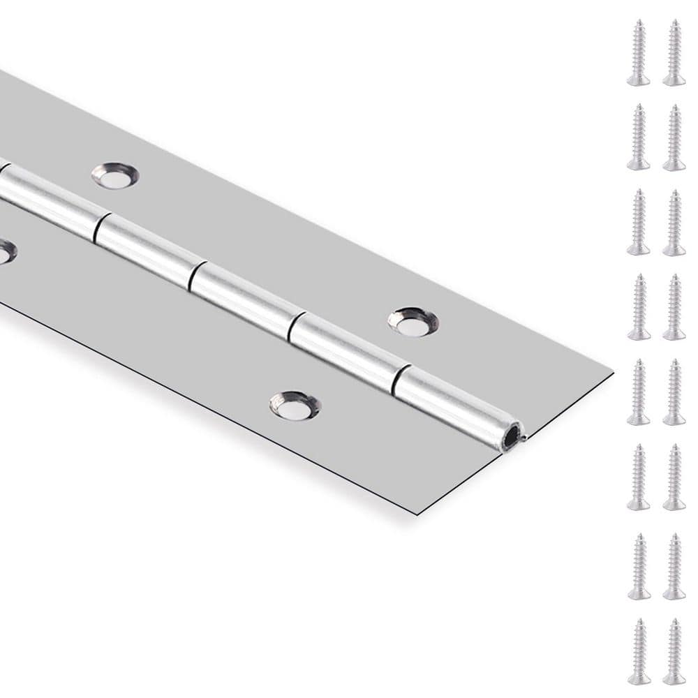 Numhew 36 in. Heavy Duty Stainless Steel Piano Hinge Continuous Hinge for Cabinet, Door, DIY Wood Boxes (1)