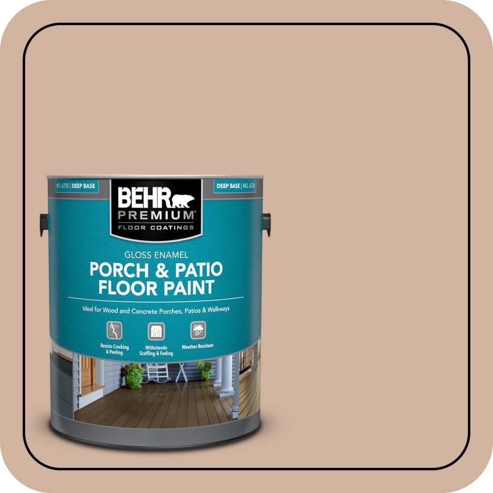 BEHR PREMIUM 1 gal. #BNC-01 Bauhaus Buff Gloss Enamel Interior/Exterior Porch and Patio Floor Paint