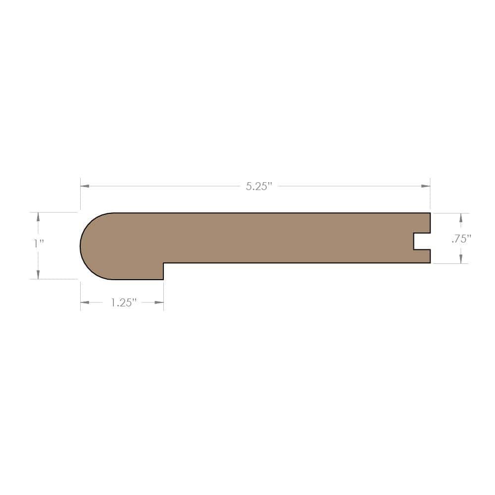 Stairtek Retread 0.75 in. x 5.25 in. x 96 in. Prefinished Vintage Barrel Hickory Wood Stair Landing Tread (3)