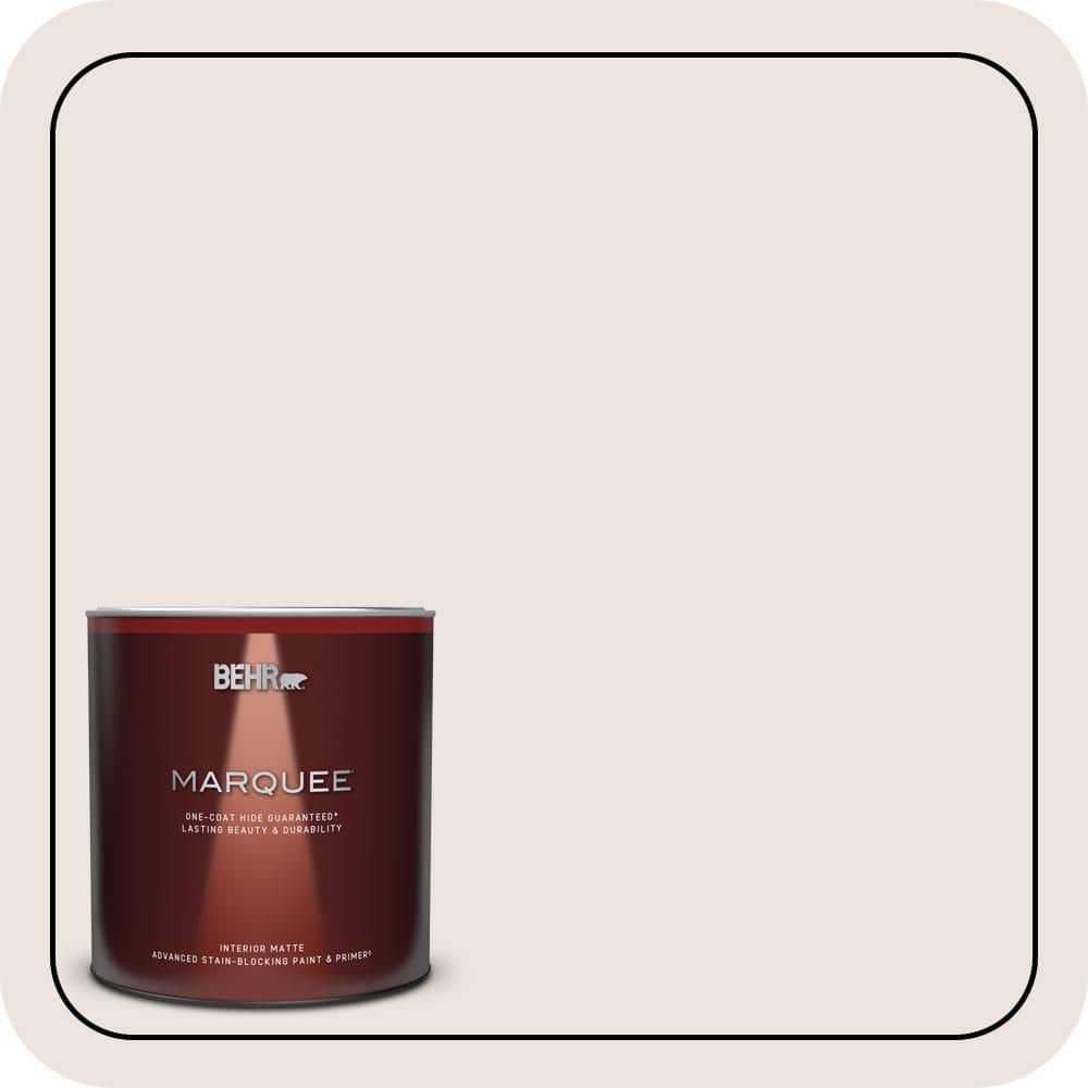 BEHR MARQUEE 1 qt. #RD-W7 Cave Pearl Matte Interior Paint & Primer