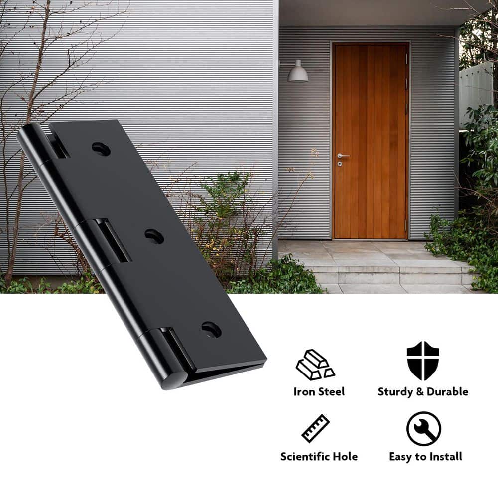 Numhew 24 Pack 1.5 in. Black Iron Door Hinges, Small Hinge Hardware for Door Cabinets DIY Projects Screws Included with 6 Holes (3)