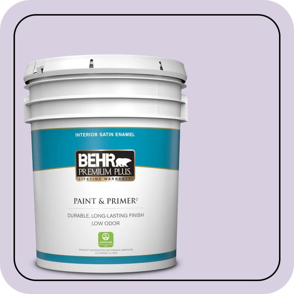 BEHR PREMIUM PLUS 5 gal. #M560-2 Fanciful Satin Enamel Low Odor Interior Paint & Primer