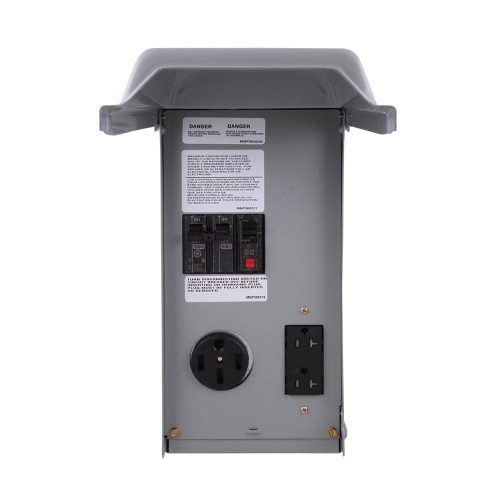 Midwest Electric Products 70 Amp Temporary Power Box with GFCI and 50 Amp Outlet Top Feed (U055GP) (3)