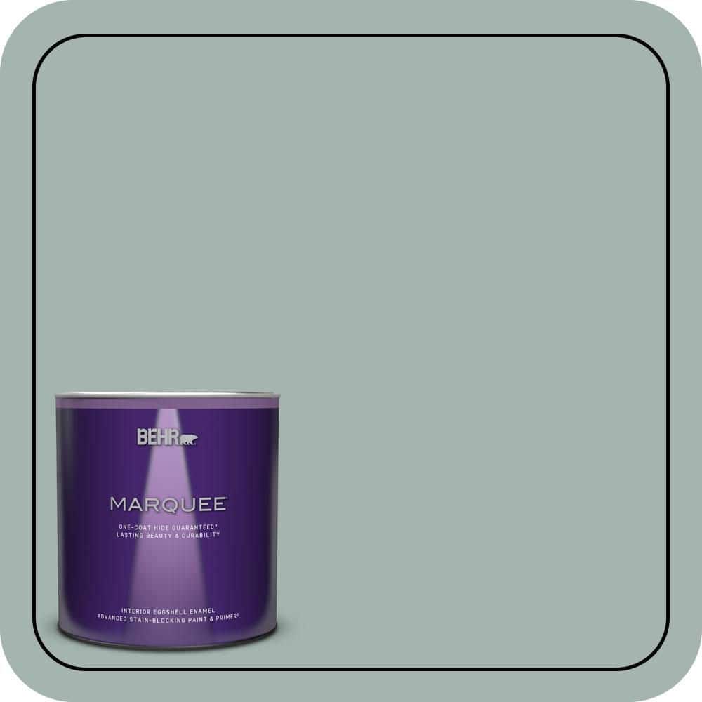 BEHR MARQUEE 1 qt. #PPU12-09 Frozen Pond Eggshell Enamel Interior Paint & Primer (1)