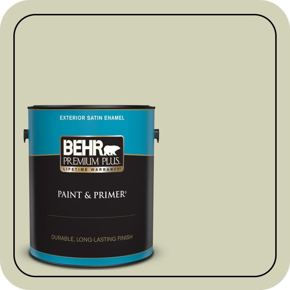 BEHR PREMIUM PLUS 1 gal. #S360-2 Breathe Satin Enamel Exterior Paint & Primer