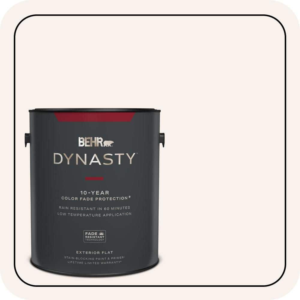 BEHR DYNASTY 1 gal. #RD-W09 Shea Flat Exterior Stain-Blocking Paint & Primer