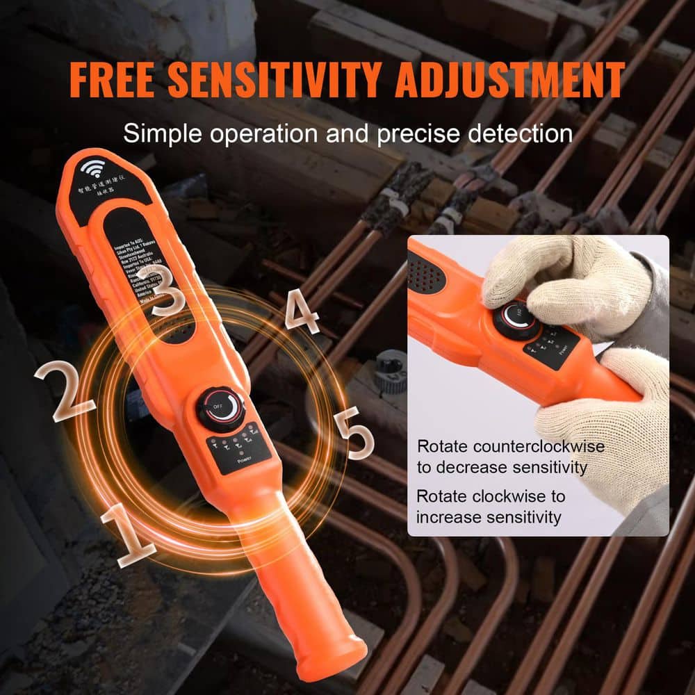 SKYSHALO 100 ft. Pipe Locator, IP67 Waterproof, Adjustable Sensitivity, for PVC, Metal, and Water Pipes, Sewer Blockage Detector (3)
