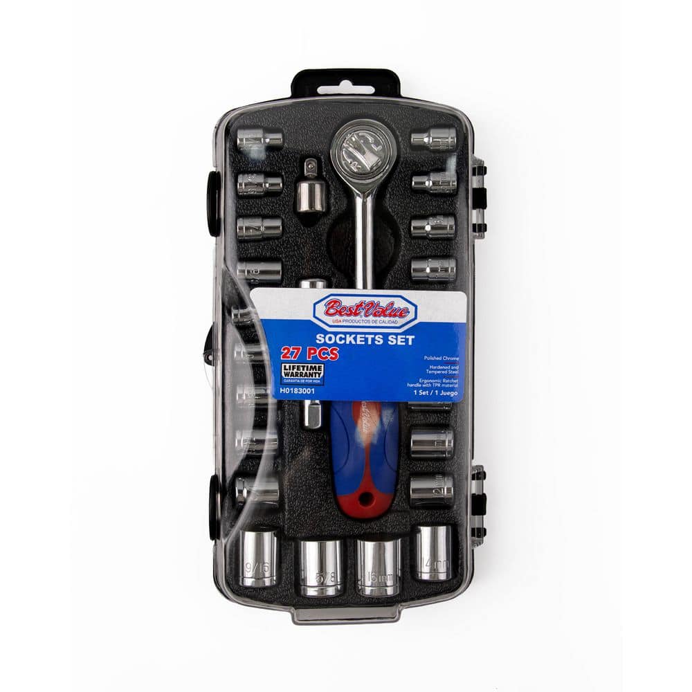 Best Value 1/4 in. and 3/8 in. Socket Set (27-Piece) (2)