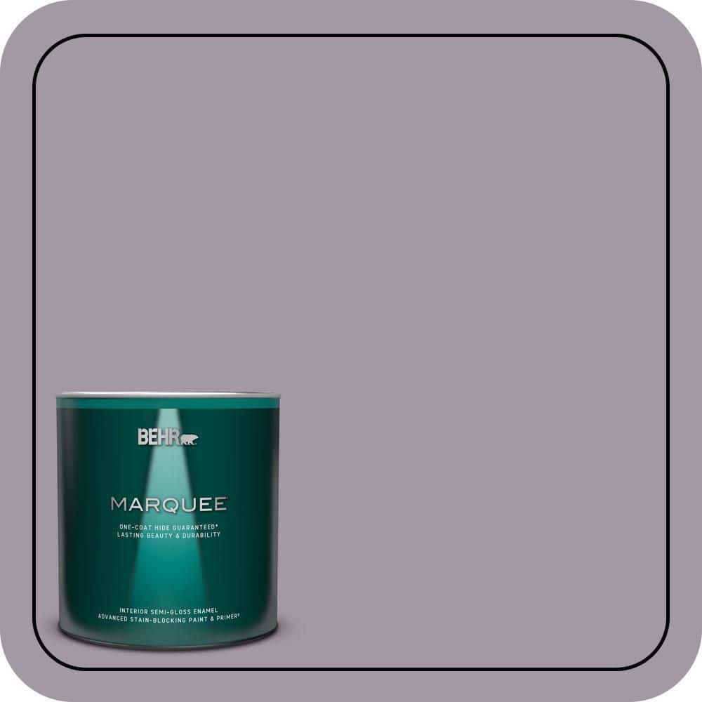 BEHR MARQUEE 1 qt. #N570-3 Art Nouveau Glass One-Coat Hide Semi-Gloss Enamel Interior Paint & Primer