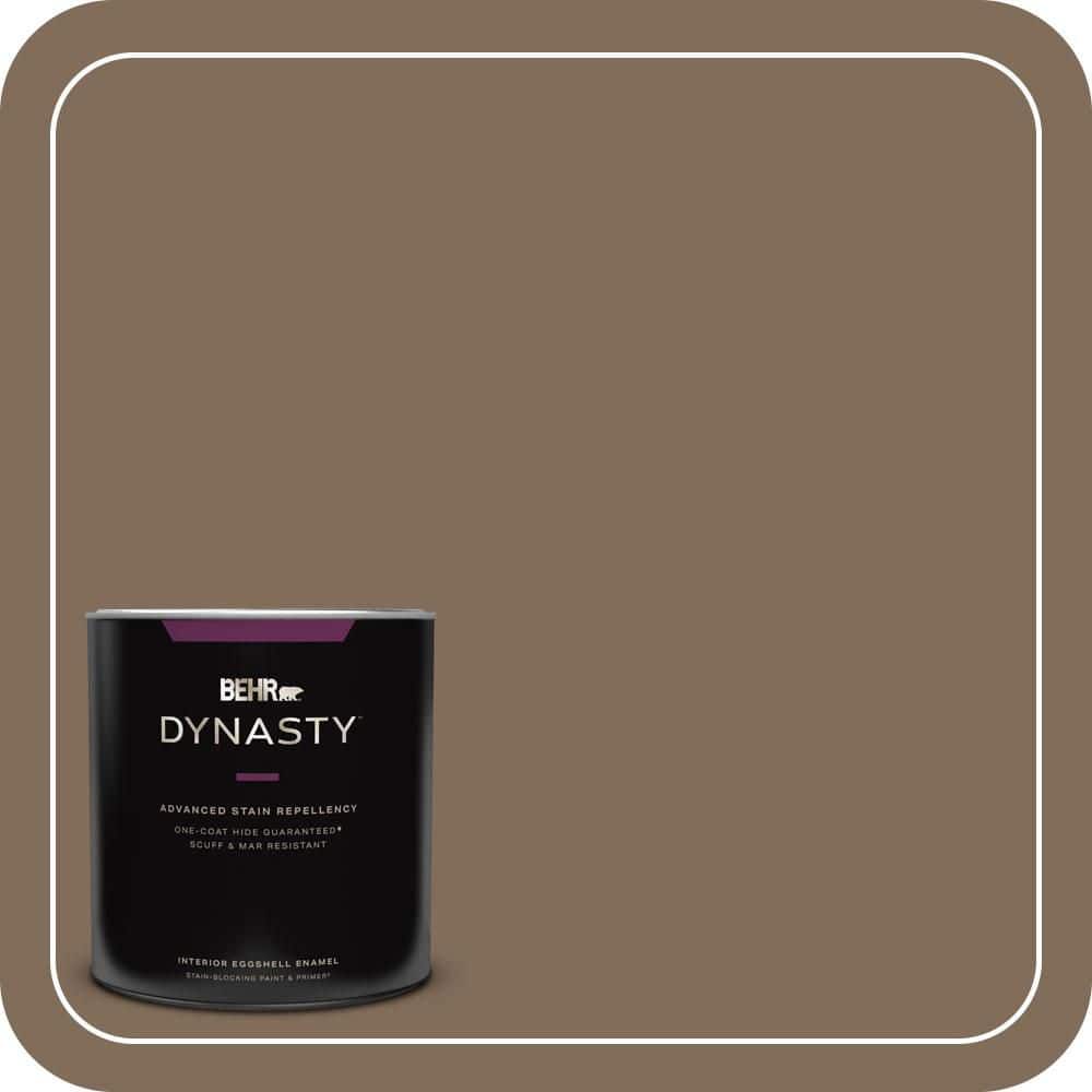 BEHR DYNASTY 1 qt. #MQ2-49 Kaffee One-Coat Hide Eggshell Enamel Interior Stain-Blocking Paint & Primer