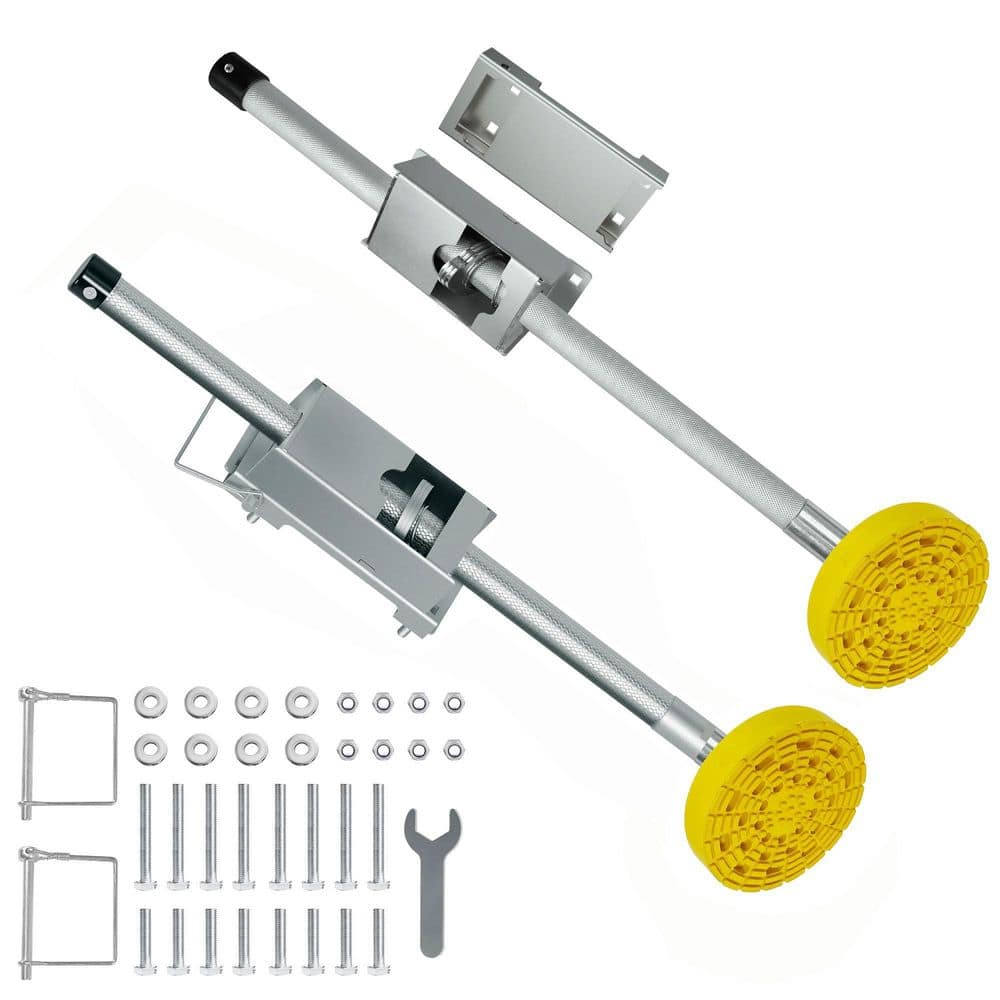 Helhom Ladder Stabilizer, Adjustable Extension Ladders Leg Ground Leveler with Anti-Slip Pattern Steel Pole, Ladder Leveler (1)