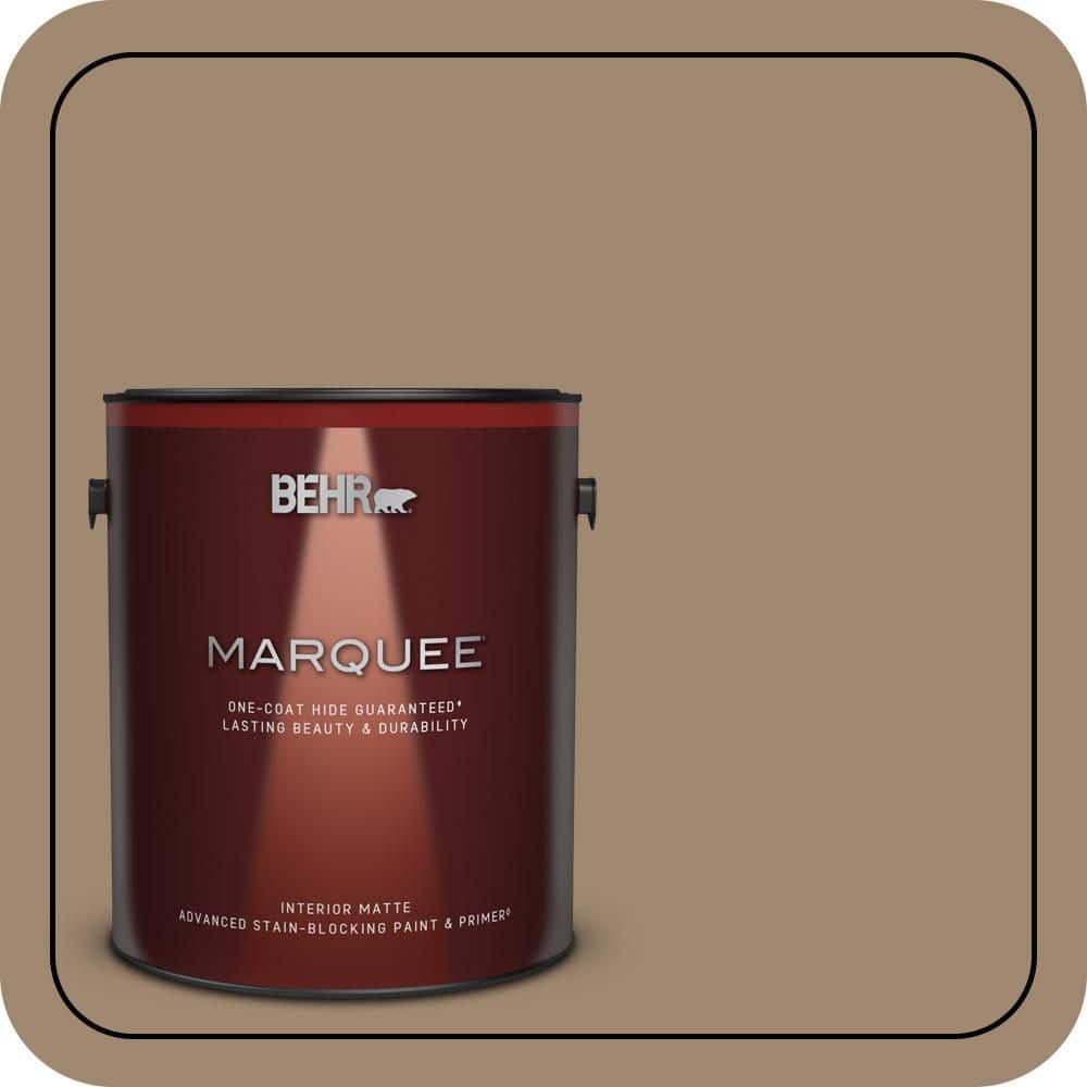 BEHR MARQUEE 1 gal. #700D-5 Toffee Crunch One-Coat Hide Matte Interior Paint & Primer