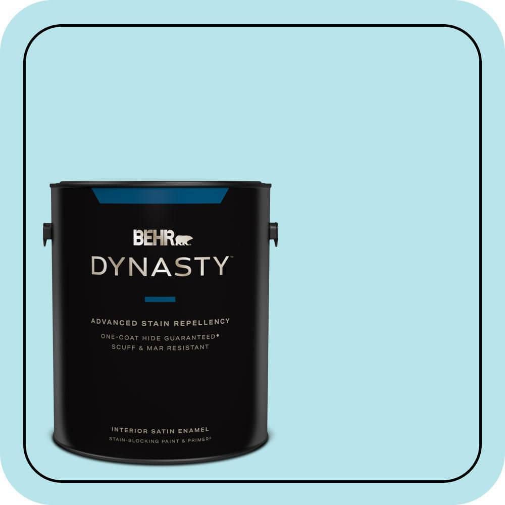 BEHR DYNASTY 1 gal. #510A-3 Fresh Water Satin Enamel Interior Stain-Blocking Paint & Primer