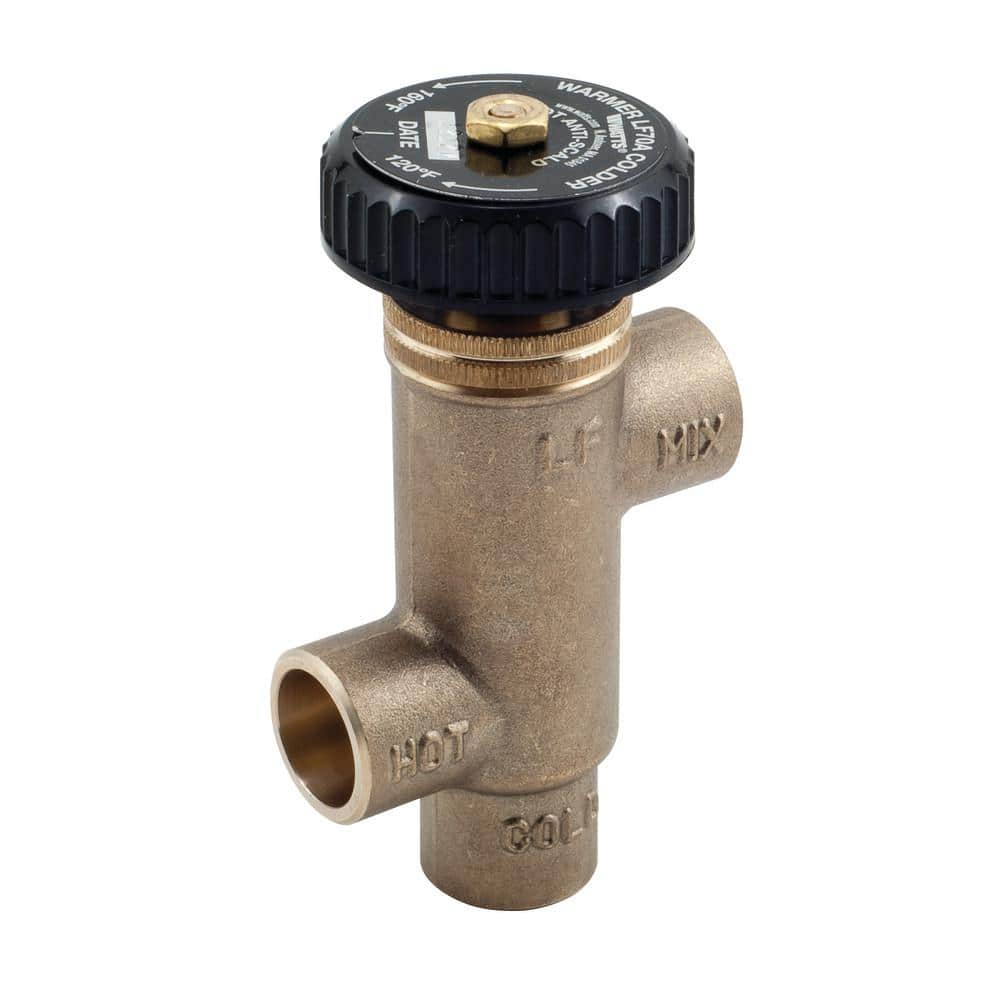 Watts 1/2 in. Lead-Free Brass SWT x SWT Tempering Valve