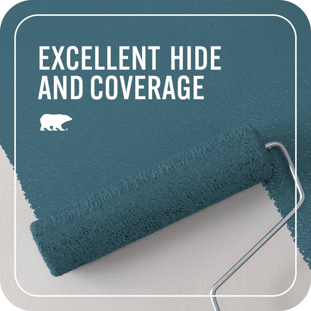 BEHR PREMIUM PLUS 1 qt. #PMD-45 Teal Mosaic Flat EcoMix Plant-Based Interior Paint & Primer (2)