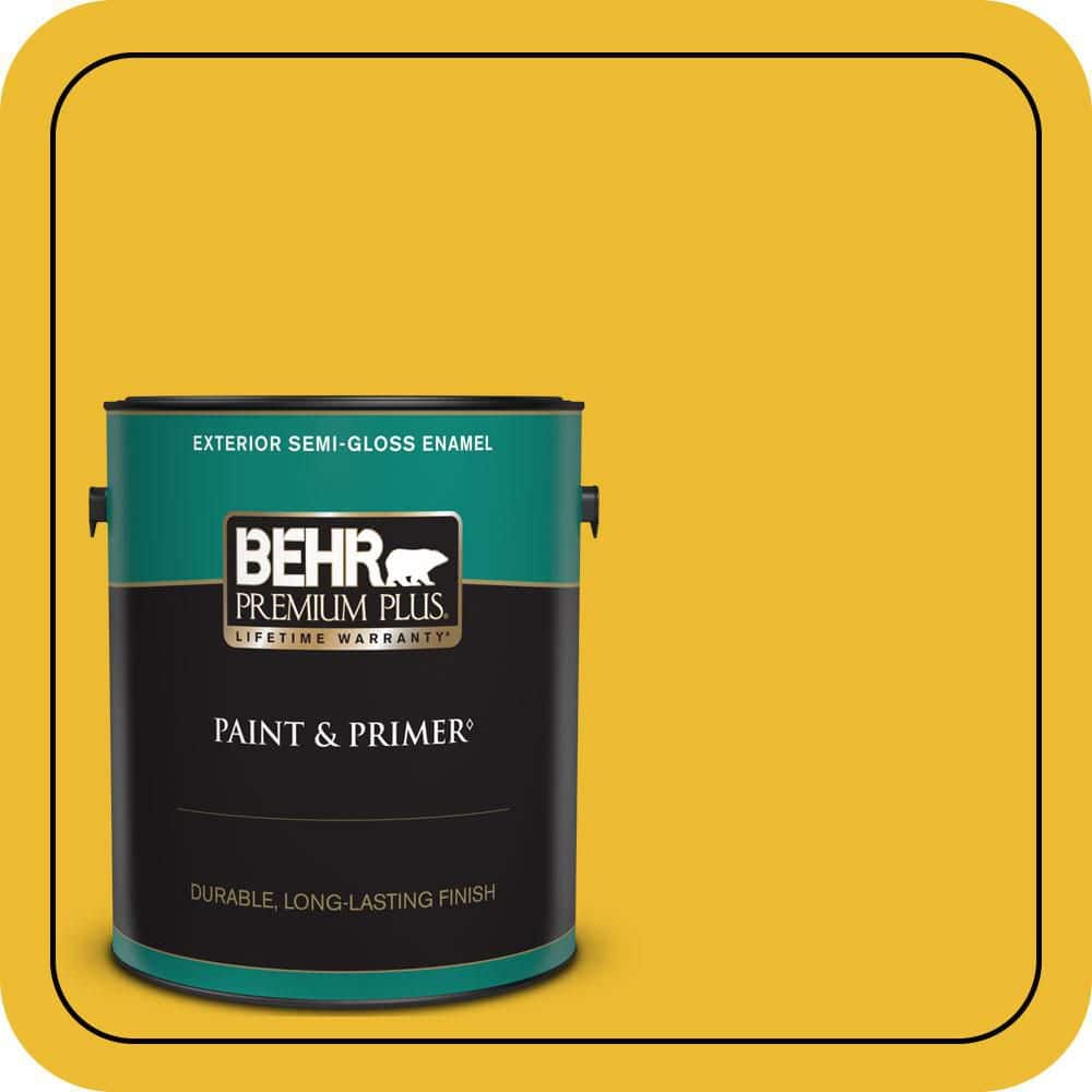 BEHR PREMIUM PLUS 1 gal. #T11-11 Lizard Breath Semi-Gloss Enamel Exterior Paint & Primer